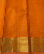 Load image into Gallery viewer, Classic Forest Green &amp; Mango Yellow 2gm Zari Elegance Kanchipuram Handloom Silk Saree SS27535
