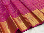 Load image into Gallery viewer, Classic Deep Magenta Pink 2gm Zari Elegance Kanchipuram Handloom Silk Saree SS27511
