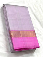 Load image into Gallery viewer, Classic Mauve &amp; Pink 2gm Zari Elegance Kanchipuram Handloom Silk Saree SS24157
