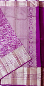 Load image into Gallery viewer, Classic Vadamalli &amp; Silver Kanchipuram Handloom Silk Saree SS25938
