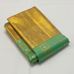 Load image into Gallery viewer, Classic Sea Green &amp; Mustard Elegance Kanchipuram Handloom Silk Saree SS27378
