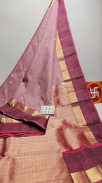 Load image into Gallery viewer, Classic Onion Pink &amp; Pinkish Rose Double Warp Handloom Soft Silk Saree SS27848
