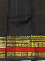 Load image into Gallery viewer, Classic Yellow &amp; Black 2gm Zari Kanchipuram Handloom Silk Saree SS25630
