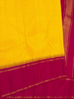 Load image into Gallery viewer, Classic Sunny Yellow &amp; Deep Red 2gm Zari Ganga Jamuna Pattu Oosi Elegance Kanchipuram Handloom Silk Saree SS28560

