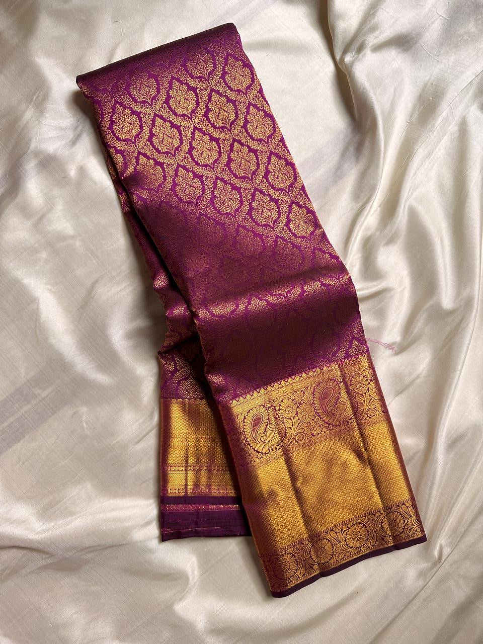 Classic Wine Red 2gm Zari Bridal Elegance Kanchipuram Handloom Silk Saree SS24781