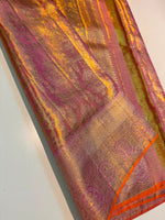Load image into Gallery viewer, Classic Creamy Pink Bridal Elegance Tissue Kanchipuram Handloom Silk Saree SS27987
