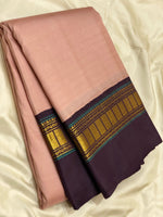 Load image into Gallery viewer, Classic Pastel Cocoa &amp; Coffee Brown 2gm Zari Elegance Kanchipuram Handloom Silk Saree SS25306
