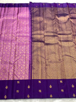 Load image into Gallery viewer, Classic Lilac Pink &amp; Purple 2gm Zari Elegance Kanchipuram Handloom Silk Saree SS25366
