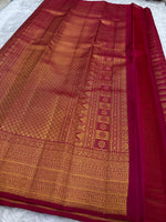 Load image into Gallery viewer, Classic Ruby Pink Bridal Elegance Kanchipuram Handloom Silk Saree SS27370
