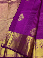 Load image into Gallery viewer, Classic Vadamalli Violet 2gm Zari Brocade Bridal Elegance Kanchipuram Handloom Silk Saree SS26976
