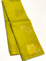 Load image into Gallery viewer, Classic Lime Green &amp; Jade Green 1gm Zari Elegance Kanchipuram Handloom Silk Saree SS23543
