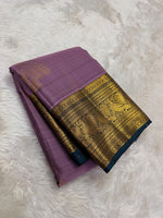 Load image into Gallery viewer, Classic Onion Pink &amp; Teal Blue Elegance Kanchipuram Handloom Silk Saree SS27214
