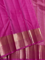 Load image into Gallery viewer, Classic Orchid Pink 2gm Zari Vaira Oosi Checks Elegance Kanchipuram Handloom Silk Saree SS24741
