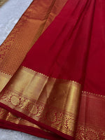 Load image into Gallery viewer, Classic Ruby Red 2gm Zari Elegance Kanchipuram Handloom Silk Saree SS24805
