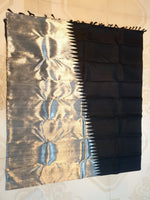 Load image into Gallery viewer, Classic Charcoal Black &amp; Silver 2gm Zari Elegance Kanchipuram Handloom Silk Saree SS24435
