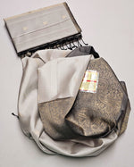Load image into Gallery viewer, Classic Pearl Beige &amp; Black Elegance Handloom Soft Silk Saree SS25771

