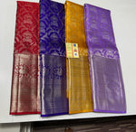 Load image into Gallery viewer, Classic Cherry Red Bridal Elegance Kanchipuram Handloom Silk Saree SS24665
