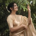Load image into Gallery viewer, Classic Beige Elegance Tissue Silk Saree SS25260
