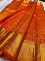 Load image into Gallery viewer, Classic Burnt Orange Bridal Elegance Kanchipuram Handloom Silk Saree SS27819
