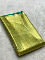 Load image into Gallery viewer, Classic Gold Green Bridal Elegance Kanchipuram Handloom Silk Saree SS24860
