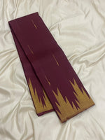 Load image into Gallery viewer, Classic Garnet Red 1gm Zari Temple Border Elegance Kanchipuram Handloom Silk Saree SS28640
