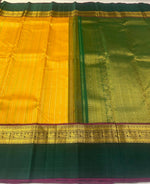 Load image into Gallery viewer, Classic Mango Yellow &amp; Green 2gm Zari Elegance Kanchipuram Handloom Silk Saree SS27668
