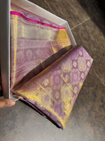 Load image into Gallery viewer, Pastel Lavender Bridal Elegance Kanchipuram Handloom Silk Saree SS26872
