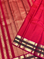 Load image into Gallery viewer, Classic Crimson Pink Red 2gm Zari Elegance Kanchipuram Handloom Silk Saree SS27350

