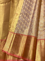 Load image into Gallery viewer, Pastel Brick Rose 2gm Zari Brocade Tissue Bridal Elegance Kanchipuram Handloom Silk Saree SS26665
