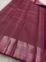 Load image into Gallery viewer, Classic Onion Pink Bridal Elegance Kanchipuram Handloom Silk Saree SS25906
