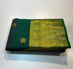 Load image into Gallery viewer, Classic Emerald Green Bridal Elegance Kanchipuram Handloom Silk Saree SS28064
