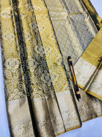 Load image into Gallery viewer, Classic Olive Green Bridal Elegance Kanchipuram Handloom Silk Saree SS25999

