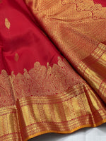 Load image into Gallery viewer, Classic Chilli Red 2gm Zari Bridal Elegance Kanchipuram Handloom Silk Saree SS26016
