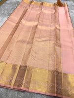 Load image into Gallery viewer, Pastel Pink Kanchipuram Handloom Silk Saree SS26046
