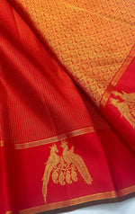 Load image into Gallery viewer, Classic Scarlet Red 2gm Zari Elegance Kanchipuram Handloom Silk Saree SS26979
