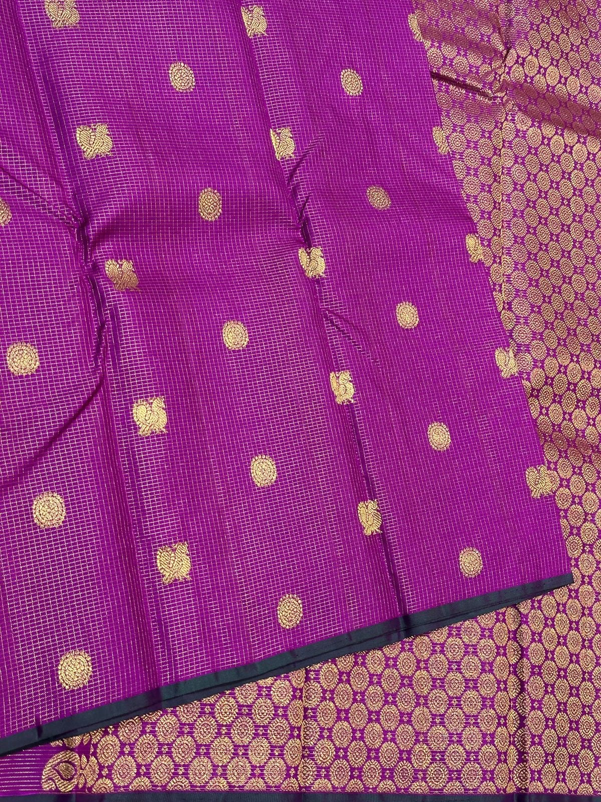 Classic Onion Pink 2gm Zari Vaira Oosi Kanchipuram Handloom Silk Saree SS26042