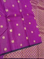 Load image into Gallery viewer, Classic Onion Pink 2gm Zari Vaira Oosi Kanchipuram Handloom Silk Saree SS26042
