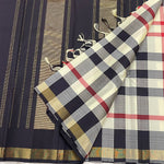 Load image into Gallery viewer, Classic Burberry Checks 1gm Elegance Kanchipuram Handloom Silk Saree SS27555
