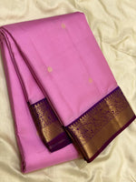 Load image into Gallery viewer, Classic Creamy Pink &amp; Vadamalli 1gm Zari Elegance Kanchipuram Handloom Silk Saree SS28072
