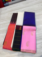 Load image into Gallery viewer, Classic Royal Blue &amp; Baby Pink Half Design Kanchipuram Handloom Silk Saree SS26254
