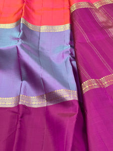 Classic Lavender & Plum Kanchipuram Handloom Silk Saree SS25582