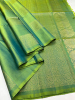 Load image into Gallery viewer, Classic Spring Green Elegance Handloom Soft Silk Saree SS24150
