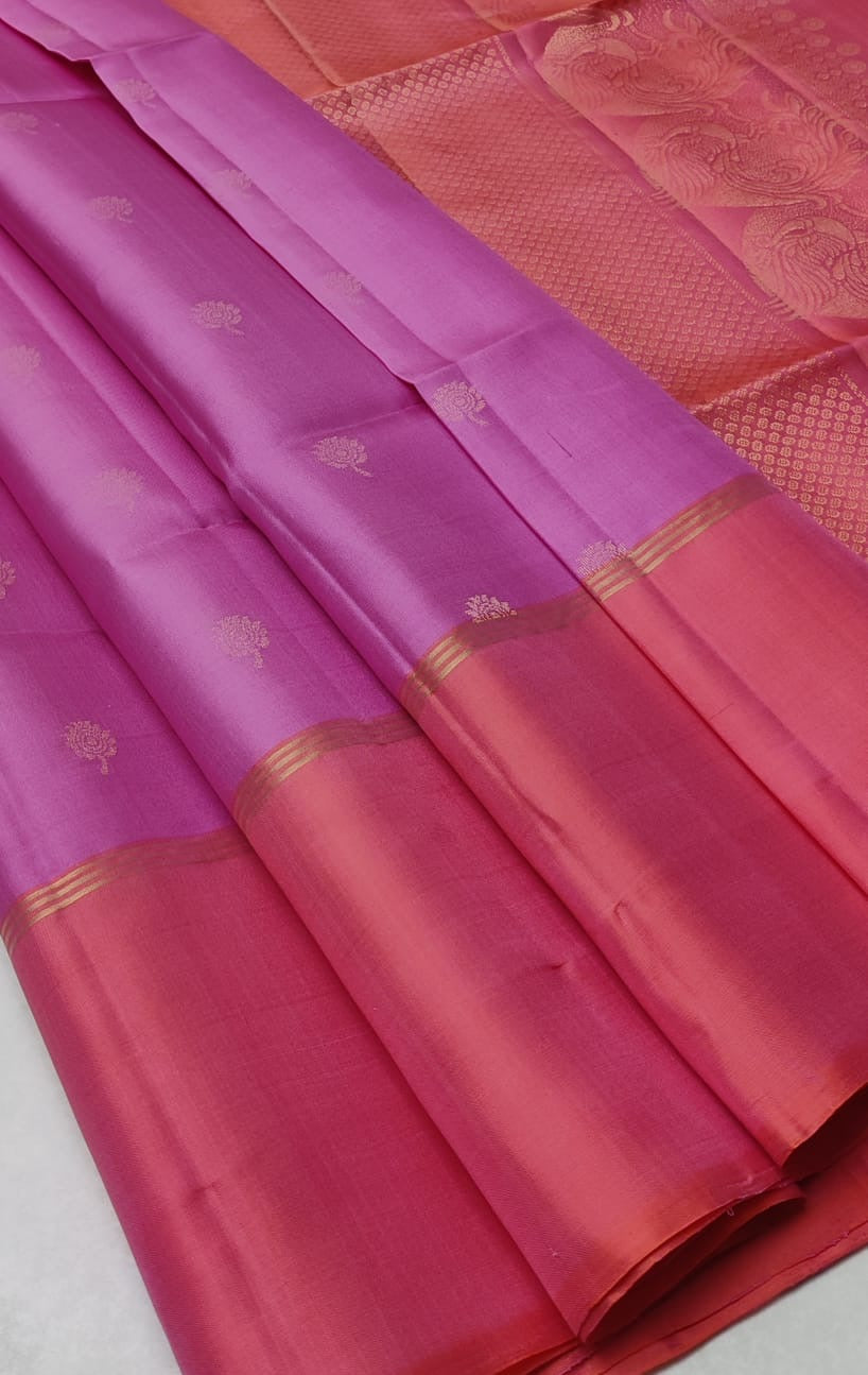 Classic Pink & Rose Elegance Handloom Soft Silk Saree SS24498