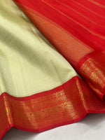 Load image into Gallery viewer, Classic Light Pista Green &amp; Brick Red 2gm Zari Kanchipuram Handloom Silk Saree SS26498
