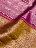 Load image into Gallery viewer, Classic Gold &amp; Silver Dark Pink Kanchipuram Handloom Silk Saree SS26877
