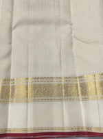 Load image into Gallery viewer, Classic White 2gm Zari Kanchipuram Handloom Silk Saree SS26014
