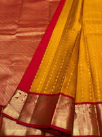 Load image into Gallery viewer, Classic Mustard &amp; Red Elegance Kanchipuram Silk Saree SS24210
