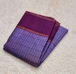 Load image into Gallery viewer, Classic Lavender &amp; Plum 2gm Zari Korvai Elegance Kanchipuram Handloom Silk Saree SS24031
