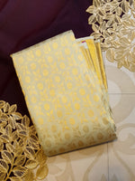 Load image into Gallery viewer, Classic Butter Cream 2gm Zari Elegance Kanchipuram Handloom Silk Saree SS28429
