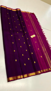 Classic Berry Plum & Deep Pink Elegance Kanchipuram Handloom Silk Saree SS20632